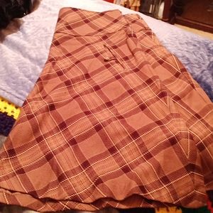 Knee high plaid skirt